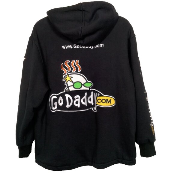NASCAR Chase Authentics Go Daddy Danica Patrick Hooded Sweatshirt Small Zip Up - Picture 2 of 16